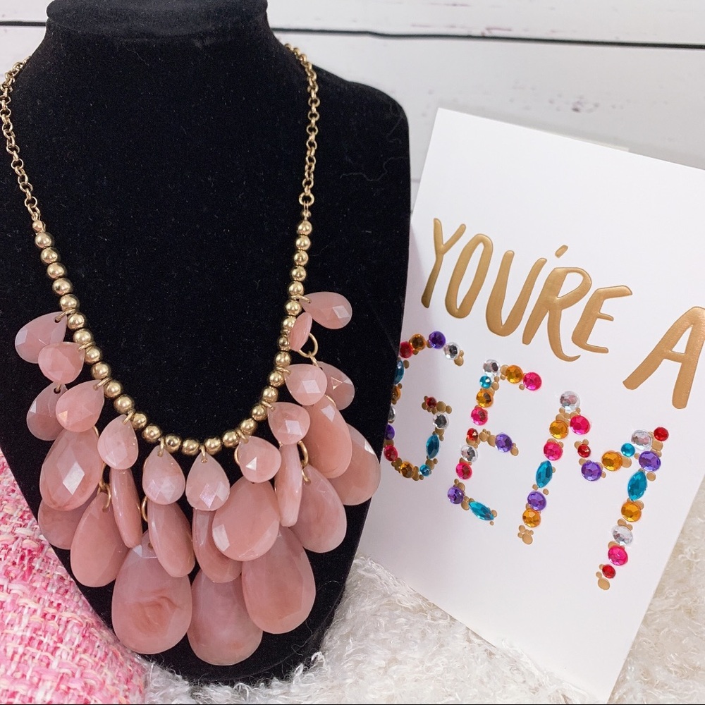 Dusty Rose Statement Necklace 🌹